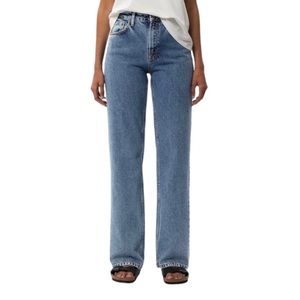 New Nudie Jeans Clean Eileen Wide Leg High Waist Loose/Relaxed Fit Size 27